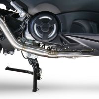 Exhaust compatible with Yamaha T-Max 560 2022-2024, Dual Inox, Homologated legal full system exhaust, including removable db killer and catalyst