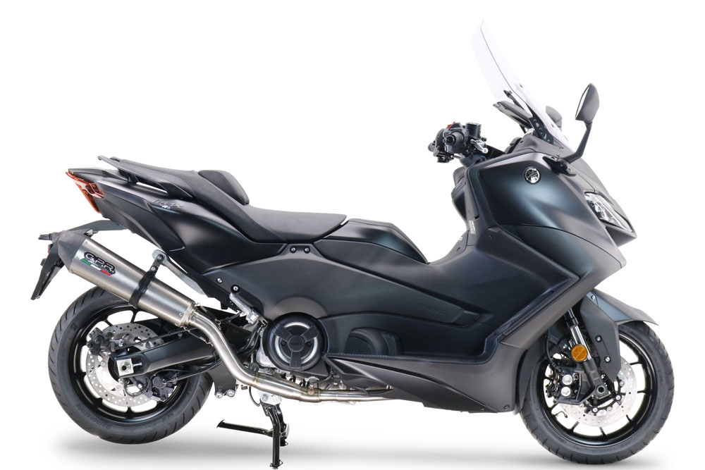 Esapament GPR compatibil cu Yamaha T-Max 560 2022 Sistem complet de evacuare legal omologat, inclusiv db killer și catalizator detașabil,New Grand Prix Evo Titanium