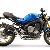 Exhaust compatible with Yamaha XSR900 2022-2024, Furore Evo4 Nero, Homologated legal full system exhaust, including removable db killer and catalyst
