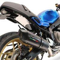 Exhaust compatible with Yamaha XSR900 2022-2024, Furore Evo4 Nero, Homologated legal full system exhaust, including removable db killer and catalyst