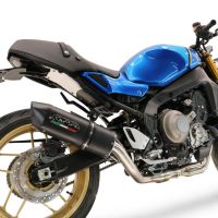 Exhaust compatible with Yamaha XSR900 2022-2024, Furore Evo4 Nero, Homologated legal full system exhaust, including removable db killer and catalyst