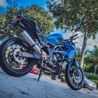 Esapament GPR compatibil cu Kawasaki Z 125 2021 Evacuare slip-on omologata, inclusiv db killer detașabil și cot de legătură,M3 Inox 
