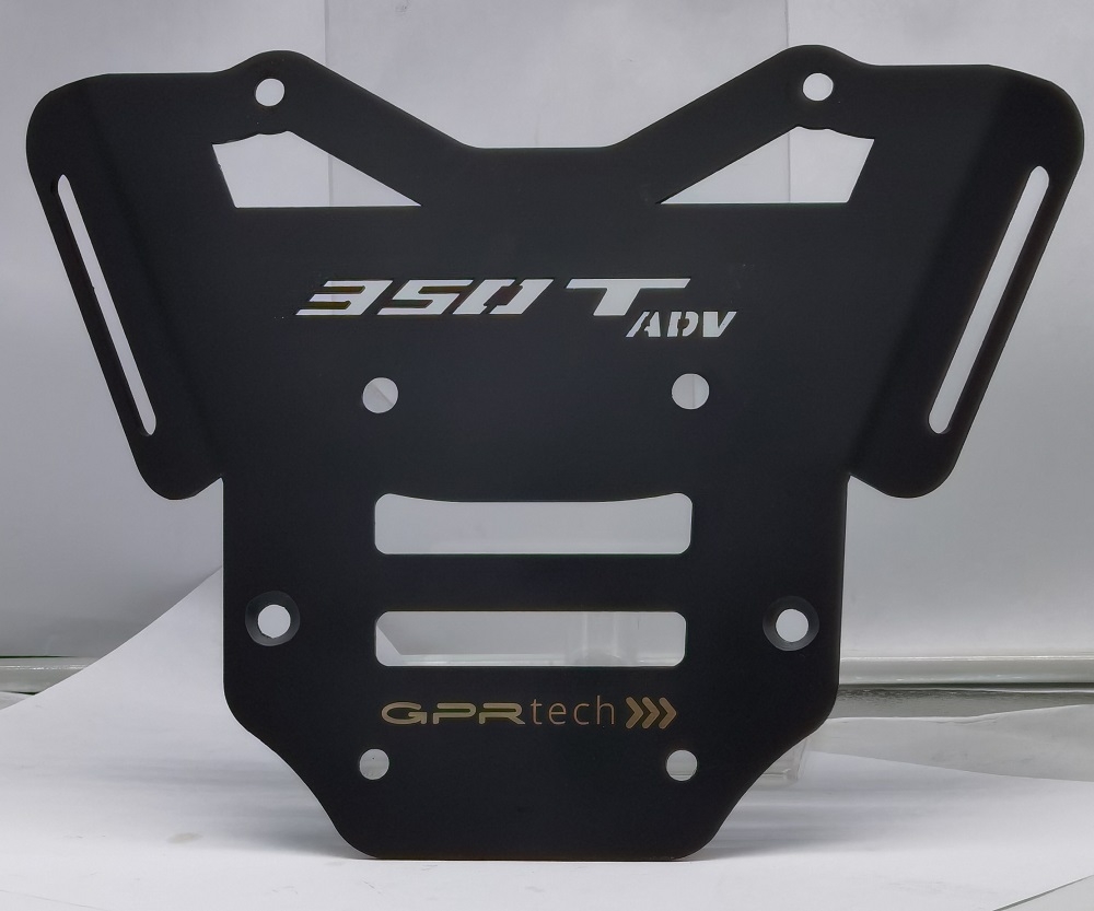 Top case GPR TECH  Zontes 350 T2 ADV 2022/2024 e5 Zwart Topcase din aluminiu, culoare neagră, cu placă specifică inclusă Capacitate 45 litri.