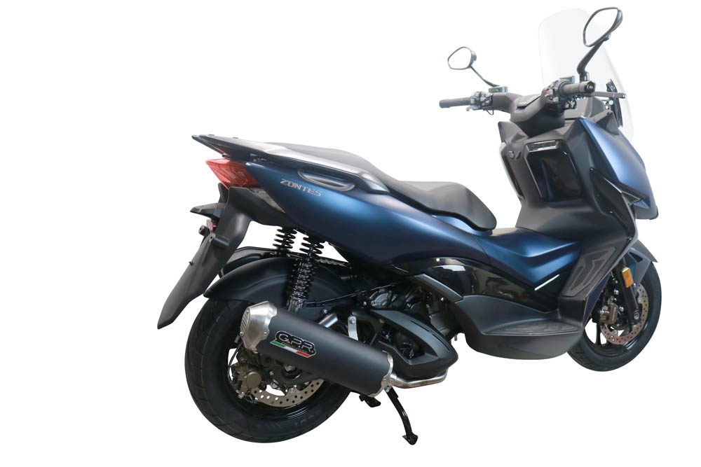 Exhaust compatible with Zontes M 310 2021-2024, Evo4 Road, Homologated legal full system exhaust, including removable db killer and catalyst