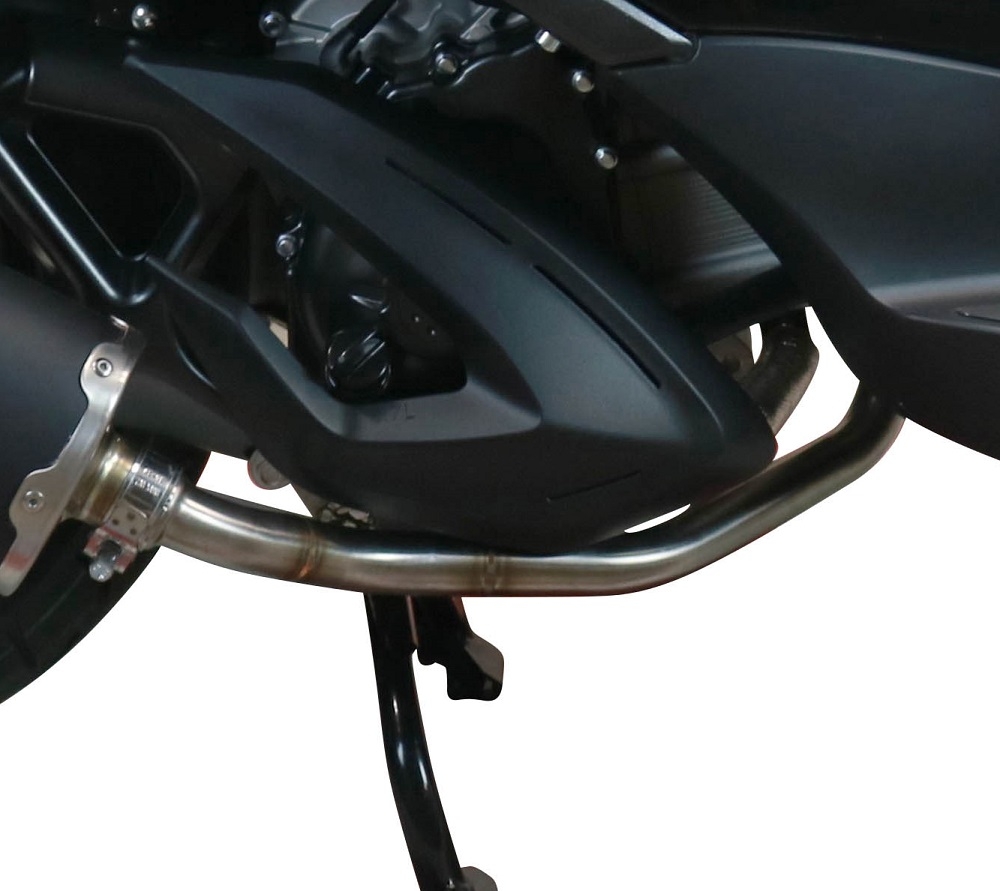 Exhaust compatible with Zontes M 310 2021-2024, Evo4 Road Inox, Homologated legal full system exhaust, including removable db killer and catalyst