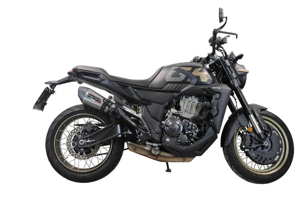   Zontes 350 GK 2022 Evacuare slip-on omologata, inclusiv db killer detașabil și cot de legătură,New Grand Prix Evo Titanium