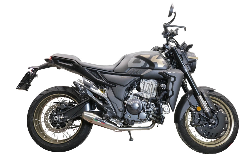 Exhaust compatible with Zontes 350 GK 2022-2024, Ultracone, Racing full system exhaust, including removable db killer