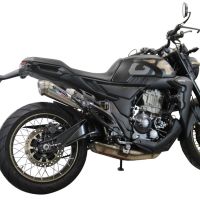 Exhaust compatible with Zontes 350 X1 2022-2024, Powercone Evo, Homologated legal slip-on exhaust including removable db killer and link pipe
