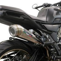Exhaust compatible with Zontes 350 X1 2022-2024, Powercone Evo, Homologated legal slip-on exhaust including removable db killer and link pipe