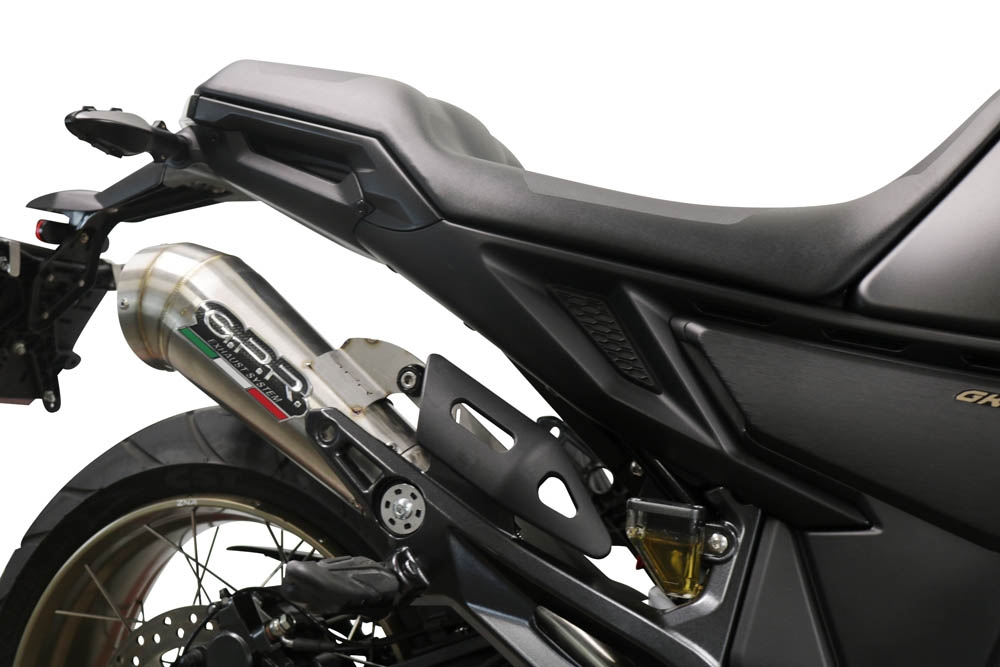 Exhaust compatible with Zontes 350 X1 2022-2024, Powercone Evo, Homologated legal slip-on exhaust including removable db killer and link pipe