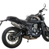 Exhaust compatible with Zontes 350 R1 2022-2024, Ultracone, Homologated legal slip-on exhaust including removable db killer and link pipe