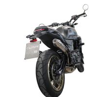 Exhaust compatible with Zontes 350 R1 2022-2024, Ultracone, Homologated legal slip-on exhaust including removable db killer and link pipe