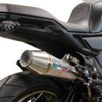 Exhaust compatible with Zontes 350 R1 2022-2024, Ultracone, Homologated legal slip-on exhaust including removable db killer and link pipe
