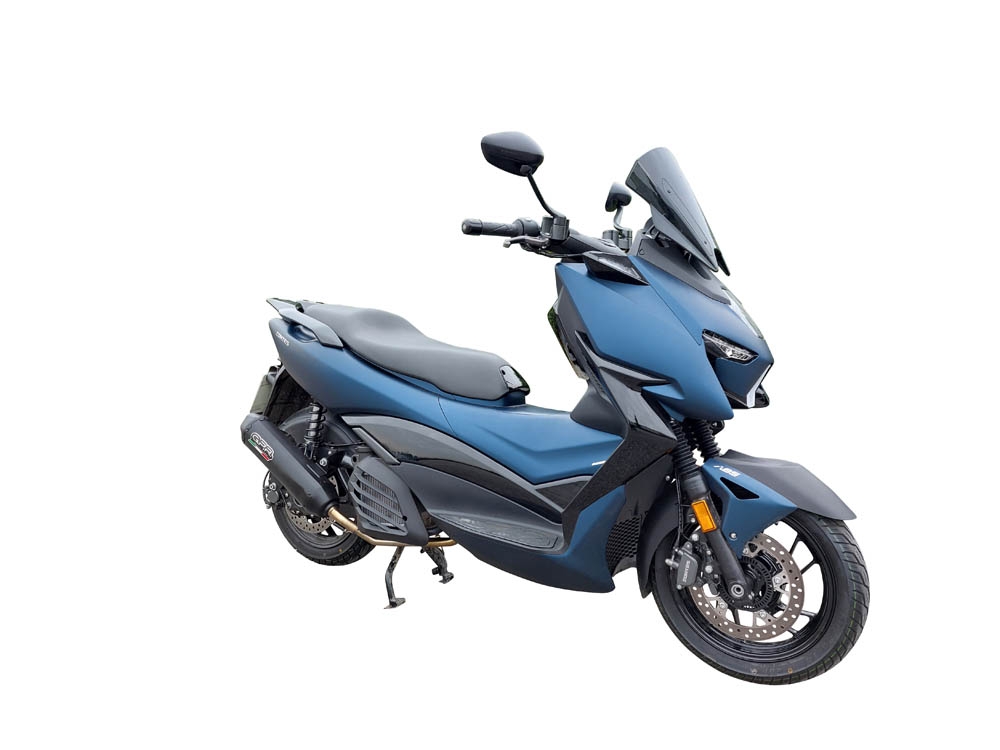 Exhaust compatible with Zontes M 125 2022-2024, Pentaroad Black, Homologated legal full system exhaust, including removable db killer and catalyst