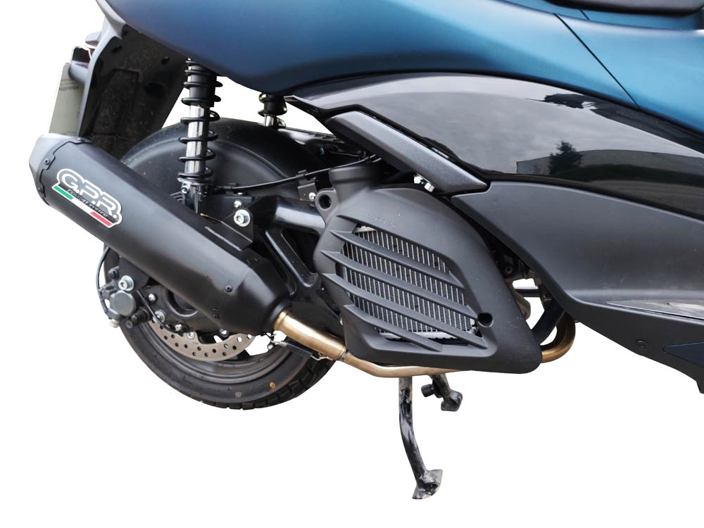 Exhaust compatible with Zontes M 125 2022-2024, Pentaroad Black, Homologated legal full system exhaust, including removable db killer and catalyst