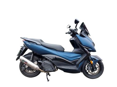 Exhaust compatible with Zontes M 125 2022-2024, Pentaroad Inox, Homologated legal full system exhaust, including removable db killer and catalyst