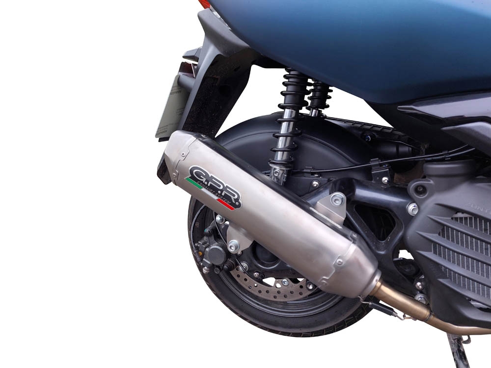 Exhaust compatible with Zontes M 125 2022-2024, Pentaroad Inox, Homologated legal full system exhaust, including removable db killer and catalyst