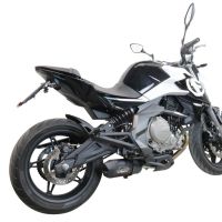 Exhaust compatible with Cf Moto 650 Mt 2021-2024, Furore Nero, Racing slip-on exhaust, including link pipe and removable db killer