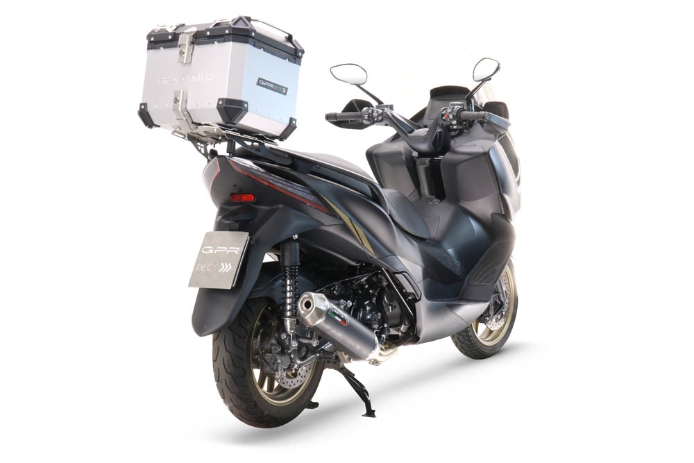 Top case GPR TECH  Zontes E 350 2023/2024 Zilver Topcase din aluminiu, culoare argintie, inclusiv portbagaj și placă specifică Capacitate 35 litri.