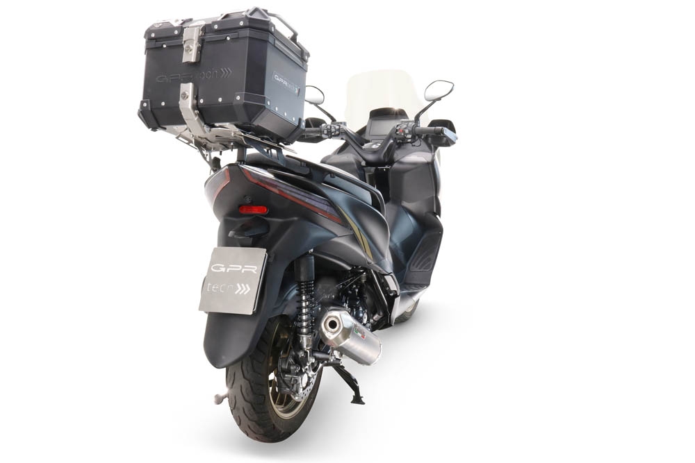Top case GPR TECH  Zontes E 350 2023/2024 Zwart Topcase din aluminiu, culoare argintie, inclusiv portbagaj și placă specifică Capacitate 35 litri.