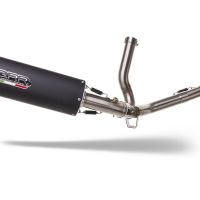 Exhaust compatible with Suzuki V-Strom 650 2021-2025, Furore Evo4 Nero, Homologated legal Mid-full system exhaust, including removable db killer and catalyst