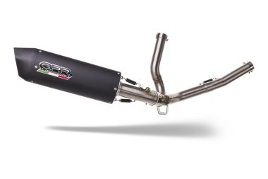 Exhaust compatible with Suzuki Sv 650 - S 1999-2002, Furore Nero, Homologated legal mid-full system exhaust including removable db killer