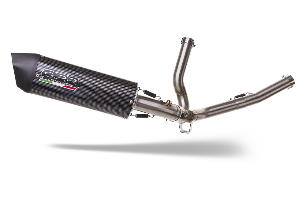 Esapament GPR compatibil cu Suzuki V-Strom 650 2021  Sistem omologat legal de evacuare Mid-full, inclusiv db killer și catalizator detașabil,Furore Evo4 Poppy