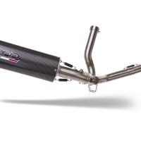 Esapament GPR compatibil cu Suzuki V-Strom 650 2021  Sistem omologat legal de evacuare Mid-full, inclusiv db killer și catalizator detașabil,Furore Evo4 Poppy