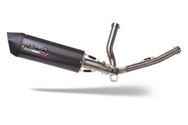 Exhaust compatible with Suzuki V-Strom 650 2021-2025, Furore Evo4 Poppy, Homologated legal Mid-full system exhaust, including removable db killer and catalyst