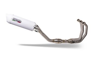 Exhaust compatible with Yamaha Tracer 9 2021-2024, Albus Evo4, Homologated legal full system exhaust, including removable db killer and catalyst