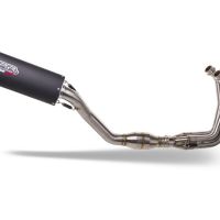 Exhaust compatible with Yamaha Tracer 9 2021-2024, Furore Evo4 Nero, Homologated legal full system exhaust, including removable db killer and catalyst