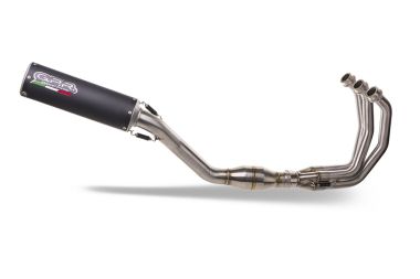 Exhaust compatible with Yamaha Mt-09 2021-2023, M3 Black Titanium, Homologated legal full system exhaust, including removable db killer and catalyst