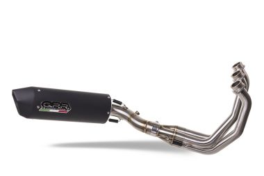 Exhaust compatible with Yamaha Mt-09 Tracer 900 2015-2016, Furore Nero, Homologated legal full system exhaust, including removable db killer