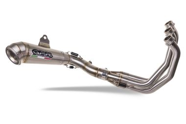 Esapament GPR compatibil cu Triumph Trident 660 2021 Sistem complet de evacuare legal omologat, inclusiv db killer și catalizator detașabil,Powercone Evo