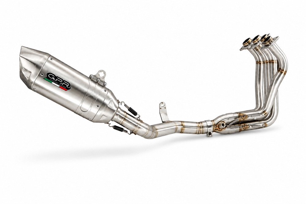 Esapament GPR compatibil cu Kawasaki Z 900 2021 Sistem complet de evacuare legal omologat, inclusiv db killer și catalizator detașabil,Furore-X Inox
