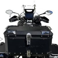 Top case GPR TECH compatible with  Voge 525DSX 2023/2025 e5 GPR TECH Top case in aluminum, black color with specific plate included Capacity 55 LT.