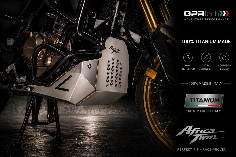 TECH ile uyumlu  Honda Crf 1100 L Africa Twin 2024/2026 e5 plus Placă de protecție din titan 