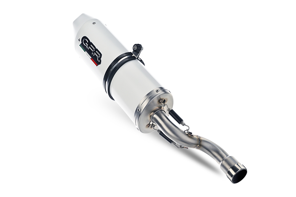 Exhaust compatible with Ajp PR 5 2015-2018, Albus Ceramic, Homologated legal slip-on exhaust including removable db killer and link pipe