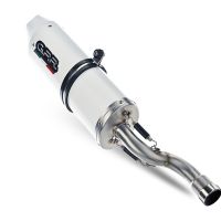 Exhaust compatible with Ajp PR 5 2015-2018, Albus Ceramic, Homologated legal slip-on exhaust including removable db killer and link pipe