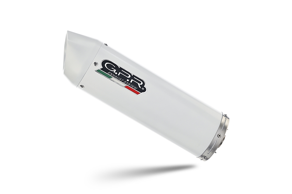 Exhaust compatible with Ajp PR 5 2015-2018, Albus Ceramic, Homologated legal slip-on exhaust including removable db killer and link pipe