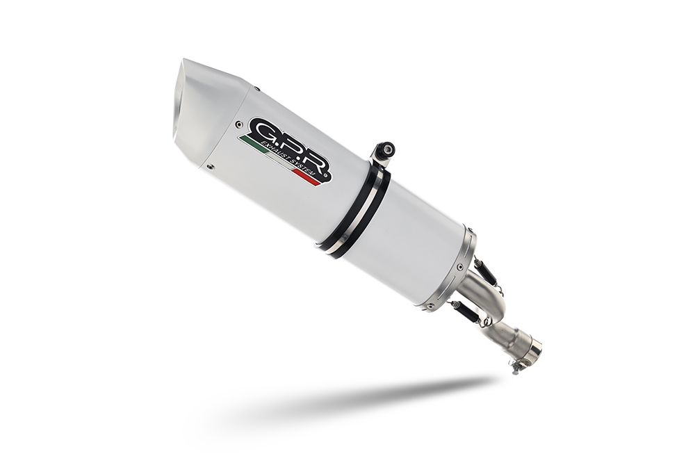 Exhaust compatible with Ajp PR 5 2015-2018, Albus Ceramic, Homologated legal slip-on exhaust including removable db killer and link pipe
