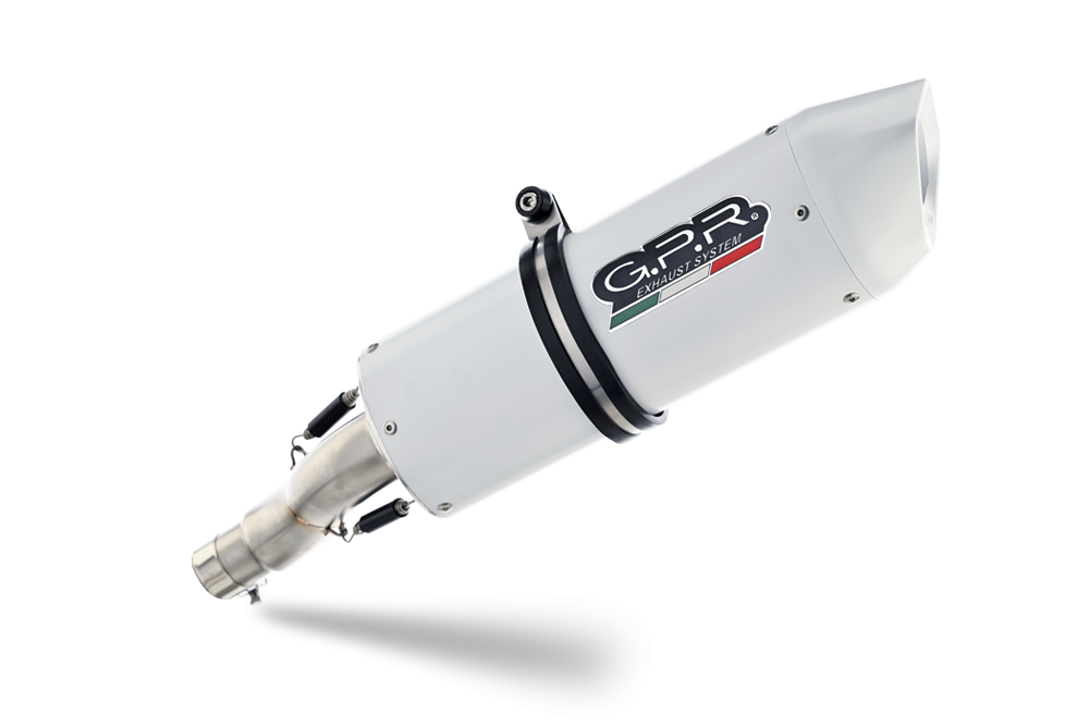 Exhaust compatible with Honda Crf 250 R 2006-2009, Albus Ceramic, Dual Homologated legal slip-on exhaust including removable db killers and link pipes