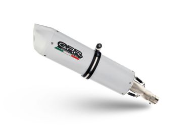 Exhaust compatible with Honda Crf 250 R 2003-2005, Albus Ceramic, Homologated legal full system exhaust, including removable db killer