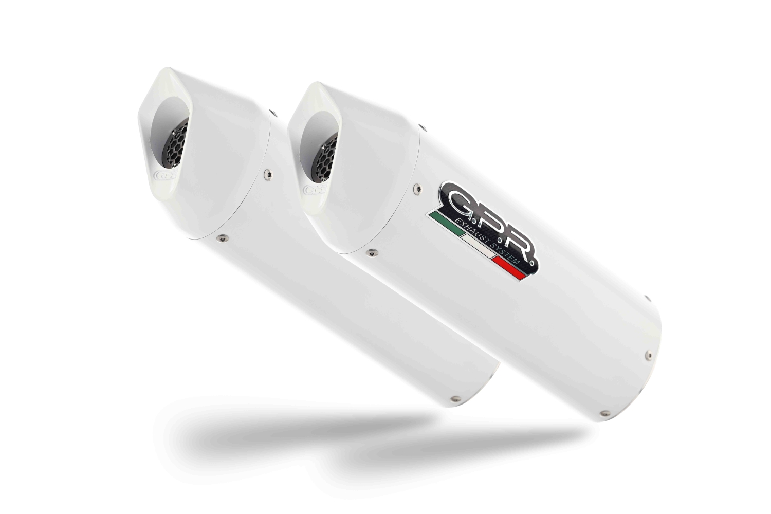 Exhaust compatible with Hyosung Comet 650 Gt - R 2004-2016, Albus Ceramic, Homologated legal bolt-on silencer including removable db killer