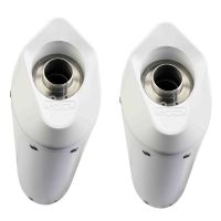 Exhaust compatible with Bmw K 1600 Gtl 2012-2016, Albus Ceramic, Dual Homologated legal slip-on exhaust including removable db killers and link pipes