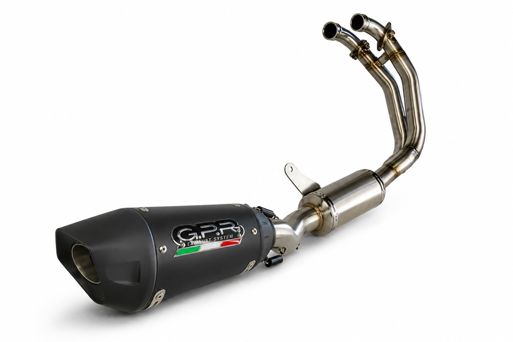 GPR exhaust compatible with Aprilia TUONO 660 2021-2024, GP-Revo Black Titanium, Racing full system exhaust, including removable db killer 