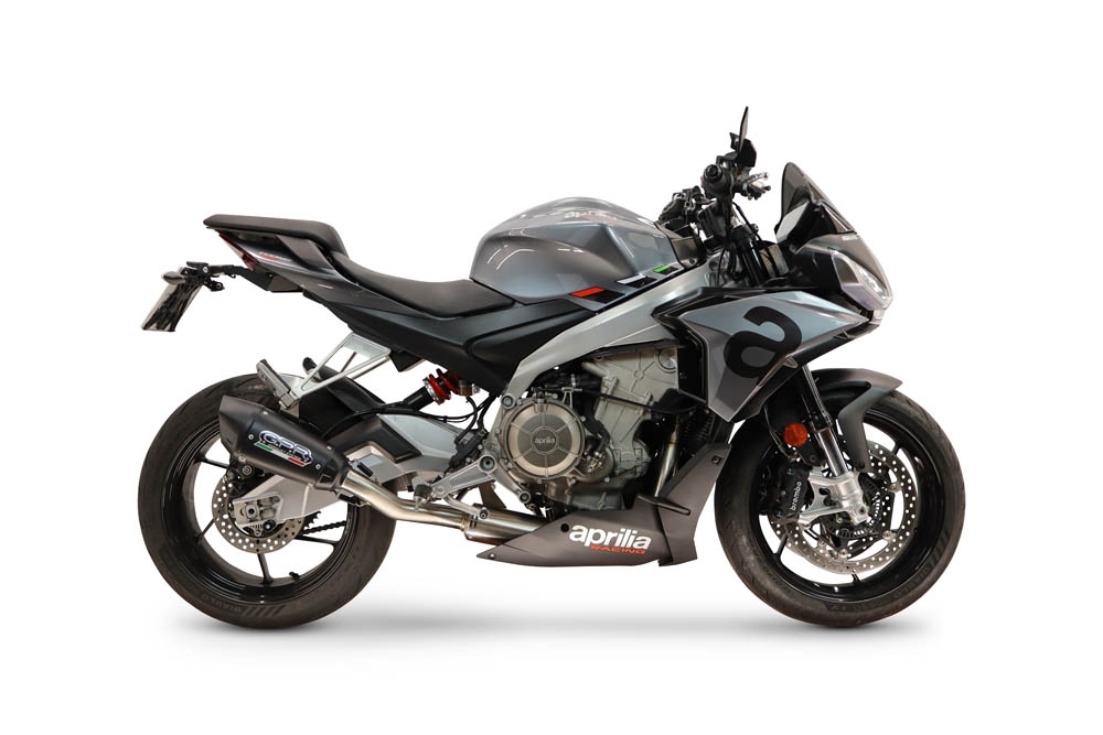 GPR exhaust compatible with Aprilia TUONO 660 2021-2024, GP-Revo Black Titanium, Racing full system exhaust, including removable db killer 