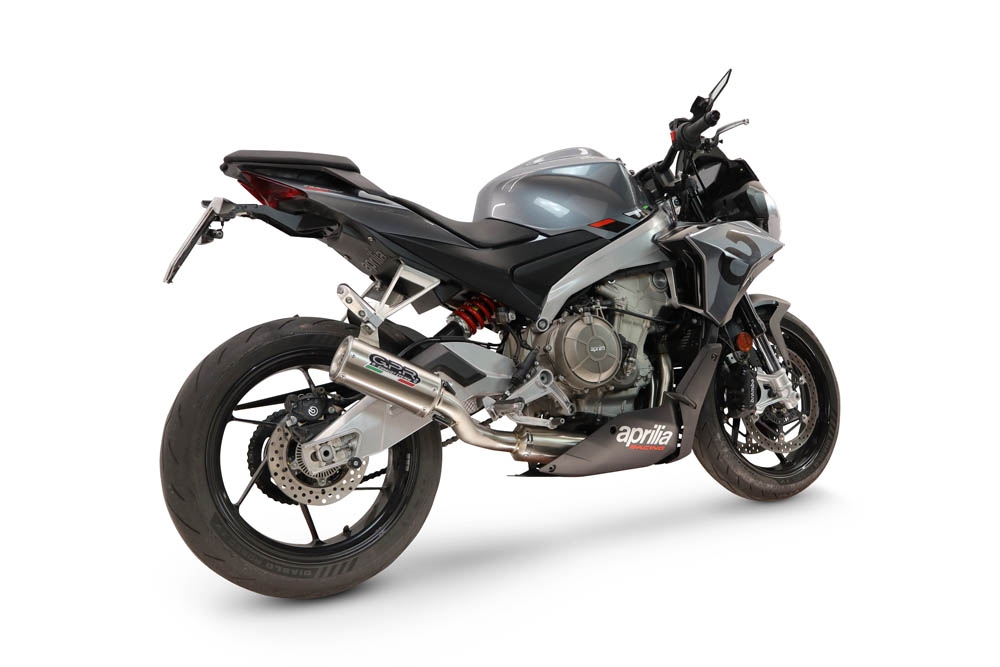 GPR exhaust compatible with Aprilia TUONO 660 2021-2024, M3 Inox , Homologated legal full system exhaust, including removable db killer and catalyst 