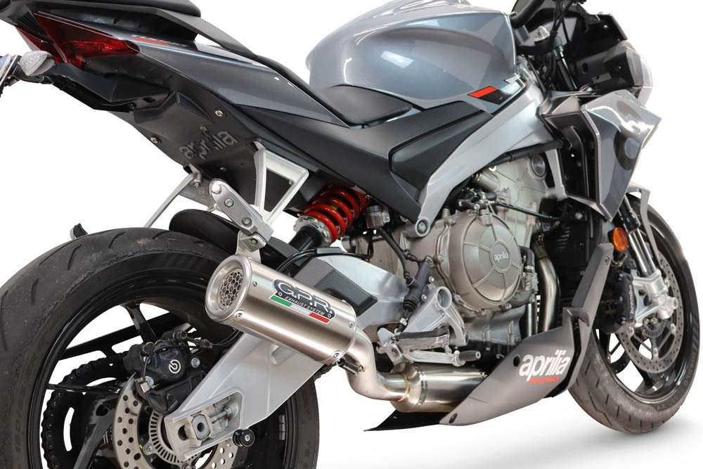 GPR exhaust compatible with Aprilia TUONO 660 2021-2024, M3 Inox , Homologated legal full system exhaust, including removable db killer and catalyst 