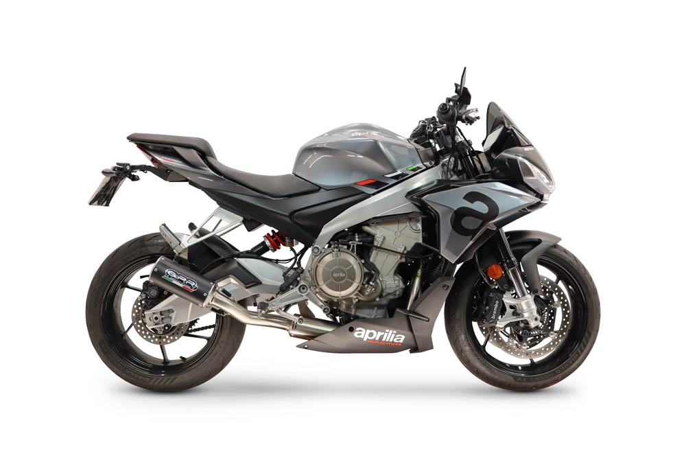 GPR exhaust compatible with Aprilia TUONO 660 2025-2026, M3 Black Titanium, Racing full system exhaust, including removable db killer 
